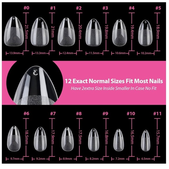 hand painted gel short brown & white almond fake nails. glue not included - Picture 3 of 5